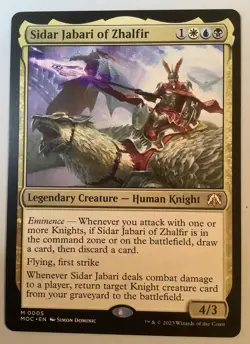 x1 Sidar Jabari of Zhalfir - M MTG Commander: March of the Machine M/NM, En - Image 1