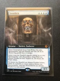 Demilich - Extended Art Light Play, GERMAN Regular Magic MTG (LP) - Image 1