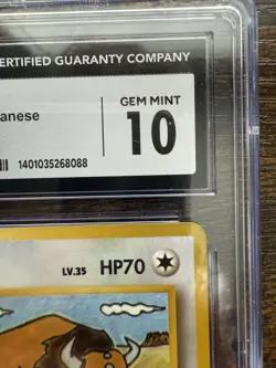 CGC 10 Tauros #128 Japanese Vending Series III 3 Promo Pokemon Card 1998 - MINT - Image 3