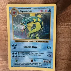 Pokemon Gyarados Base Set Holo Rare 6/102 100 HP Stage 1 WOTC English Card - Image 1