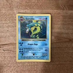 Pokemon Gyarados Base Set Holo Rare 6/102 100 HP Stage 1 WOTC English Card - Image 2