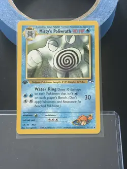 Pokemon Card - Misty's Poliwrath 1st Edition Gym Heroes 31/132 Rare - Image 1