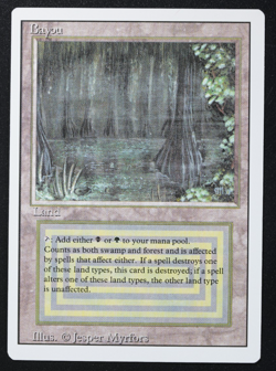 Bayou Magic Card Dual Land Revised MTG Reserved List - Image 1
