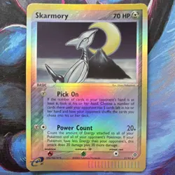 Pokemon TCG Skarmory 21/97 Dragon Rare Reverse Holo Basic 70 HP Card - Image 1