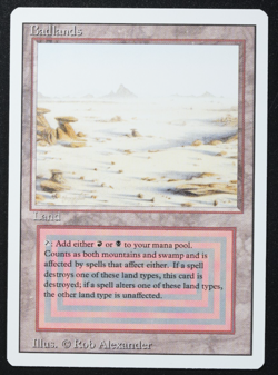 Badlands Magic Card Dual Land Revised MTG Reserved List - Image 1