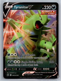 Tyranitar V SWSH109 Black Star Promo Ultra Rare Holo Pokemon TCG Card NM - Image 1