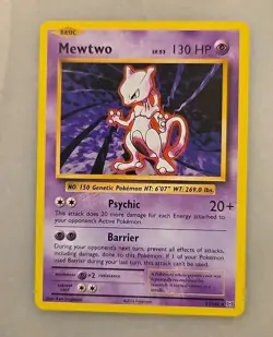Mewtwo Rare Pokemon Card Mewtwo Pokemon Tcg - Image 1