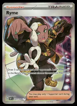 Pokemon Cards Ryme 221/197 Obsidian Flames Ultra Rare Full Art NM - Image 1