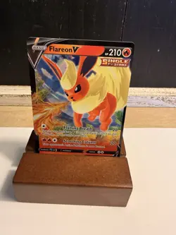 Pokemon TCG Flareon v SWSH149 Sword & Shield Promo Card Holo Black Star - Image 1