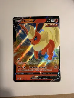 Pokemon TCG Flareon v SWSH149 Sword & Shield Promo Card Holo Black Star - Image 3