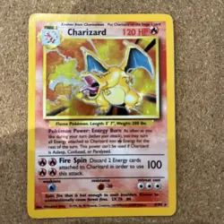 Pokemon TCG Charizard Base Set Holo Rare Card 4/102 Excellent Condition - Image 1