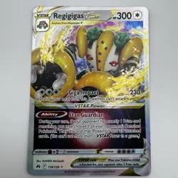 Pokemon TCG Regigigas VSTAR 114/159 SWSH Crown Zenith Half Art Card Near Mint - Image 1