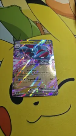 Pokemon TCG Salamence EX 114/159 Journey Together Stamped Promo Card - Image 2