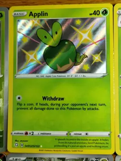 Lot of 12 Cards Applin Appletun Flapple Dipplin Hydrapple Pokemon Holo - Image 4