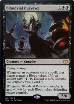 098/277 BLOODVIAL PURVEYOR RARE INNISTRAD: CRIMSON VOW MTG CARD - Image 1