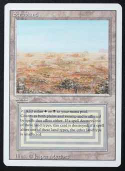 Scrubland Magic Card Dual Land Revised MTG Reserved List - Image 1