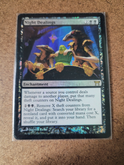 [1x] Night Dealings - Foil Near Mint, English Champions of Kamigawa MTG Magic - Image 1