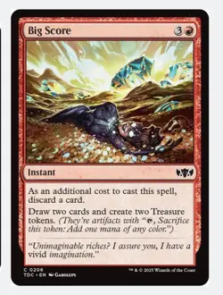 Big Score | MTG TDC | Red Instant Draw 2 Create 2 Treasure Tokens Discard | NM - Image 1