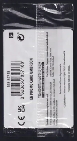 Pokemon TCG Umbreon 130/197 Obsidian Flames Rev Holo Stamped Promo Card Sealed - Image 2