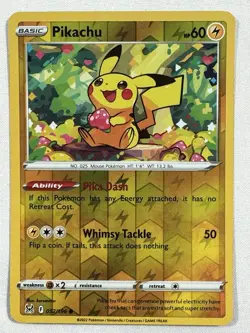 Pikachu - 52/196 Reverse Holo Lost Origin - Pokemon TCG - 2022 NM - Image 1