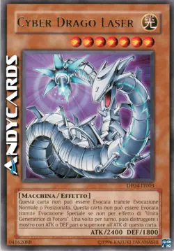 CYBER DRAGO LASER • (Cyber Laser Dragon) • Rara • DP04 IT003 • Unl • Yugioh! - Image 1