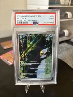 2023 SV Pokemon Mew EN 151 Psyduck 175/165 Illustration Rare Full Art PSA 9 Mint - Image 3