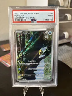 2023 SV Pokemon Mew EN 151 Psyduck 175/165 Illustration Rare Full Art PSA 9 Mint - Image 4