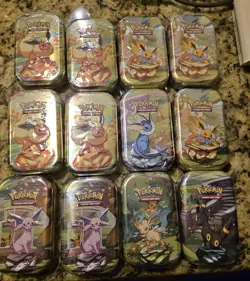 Pokemon Eevee Evolutions Mini Tin Booster Collectors Edition 12 Packs Single - Image 1