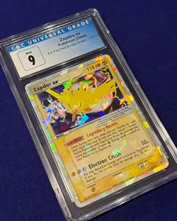 CGC 9 Zapdos EX #116 Secret Rare EX Fire Red Leaf Green 2004 Pokemon MINT - Image 2