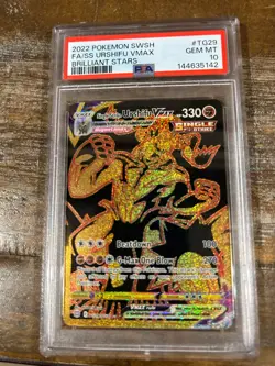POKEMON 2022 2 Brilliant Stars Full Art Single Strike URSHIFU VMAX #TG29 PSA 10 - Image 1