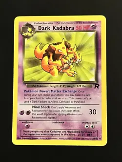 Dark Kadabra 39/82 Pokemon TCG Team Rocket LP/MP - Image 1