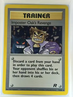 Imposter Oak's Revenge 76/82: Team Rocket Unlimited Non-Holo Lightly Played - Image 1