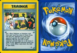 BLAINE'S QUIZ #1 97/132 RARE GYM HEROES POKEMON UNLIMITED MP - Image 3