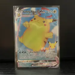 Surfing Pikachu Vmax - 009/025 Celebrations 25th FULL ART Pokemon - NM/MINT - Image 1