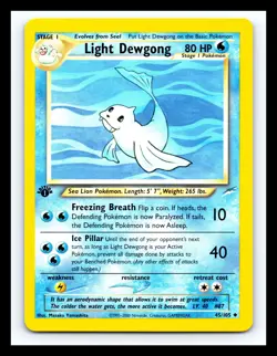 💥 LIGHT DEWGONG 1st Edition Stamp #45/105 Neo Destiny Non Holo Vintage Pokemon - Image 1