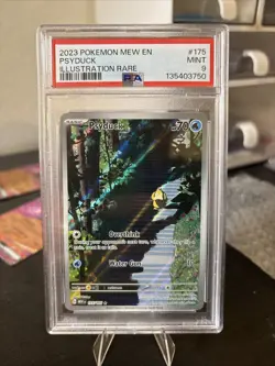 2023 SV Pokemon Mew EN 151 Psyduck 175/165 Illustration Rare Full Art PSA 9 Mint - Image 1