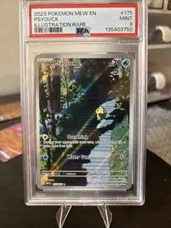 2023 SV Pokemon Mew EN 151 Psyduck 175/165 Illustration Rare Full Art PSA 9 Mint - Image 2
