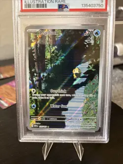 2023 SV Pokemon Mew EN 151 Psyduck 175/165 Illustration Rare Full Art PSA 9 Mint - Image 4