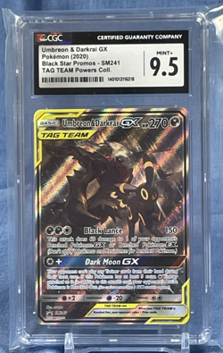 2020 Pokemon SM241 Umbreon & Darkrai GX Promo Tag Team Powers CGC 9.5 - Image 1