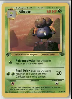 1999 Pokemon Classic - Jungle Vintage 1st Edition Gloom #37/64 - Image 1