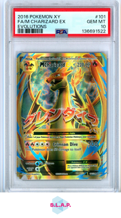 FA/M CHARIZARD EX EVOLUTIONS POKEMON XY EVOLUTIONS 2016 101 PSA 10 - Image 1