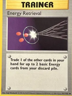 Pokemon Energy Retrieval 81/102 Base Set (Shadowless) (Never Played) *Near Mint* - Image 2