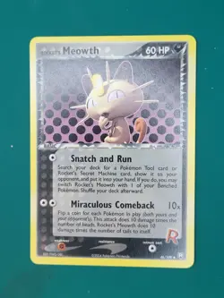 Rocket's Meowth 46/109 Non Holo from Pokemon Team Rocket Returns LP - Image 1
