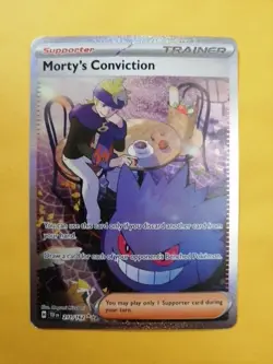 Pokemon TCG Trainer Morty's Conviction SIR 211/162 Temporal Forces LP - Image 1