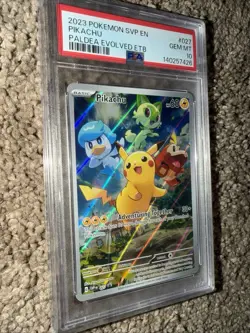 Pokemon 2023 Pikachu 027 Black Star Promo Paldea Evolved ETB GEM MINT PSA 10 - Image 1