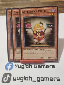 Yu-Gi-Oh Apprentice Piper X3 RATE 1st Edition Common Light Played - Image 1