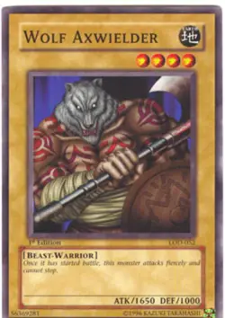 Wolf Axwielder - LOD-052 - Common - 1st Edition - Lightly Played - Legacy of Dar - Image 1