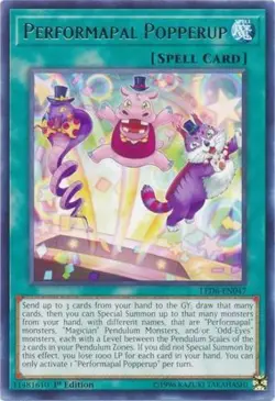 Performapal Popperup - LED6-EN047 - Rare - 1st Edition - Lightly Played - Legend - Image 1