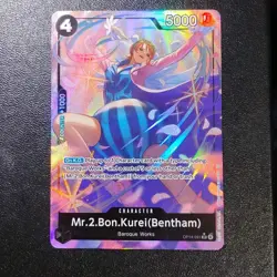 Mr 2 Bon Kurei Bentham OP14-091 SR Alt Art The Azure Sea's Seven One Piece NM/M - Image 3