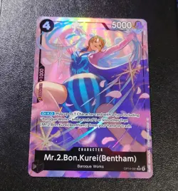 Mr 2 Bon Kurei Bentham OP14-091 SR Alt Art The Azure Sea's Seven One Piece NM/M - Image 4